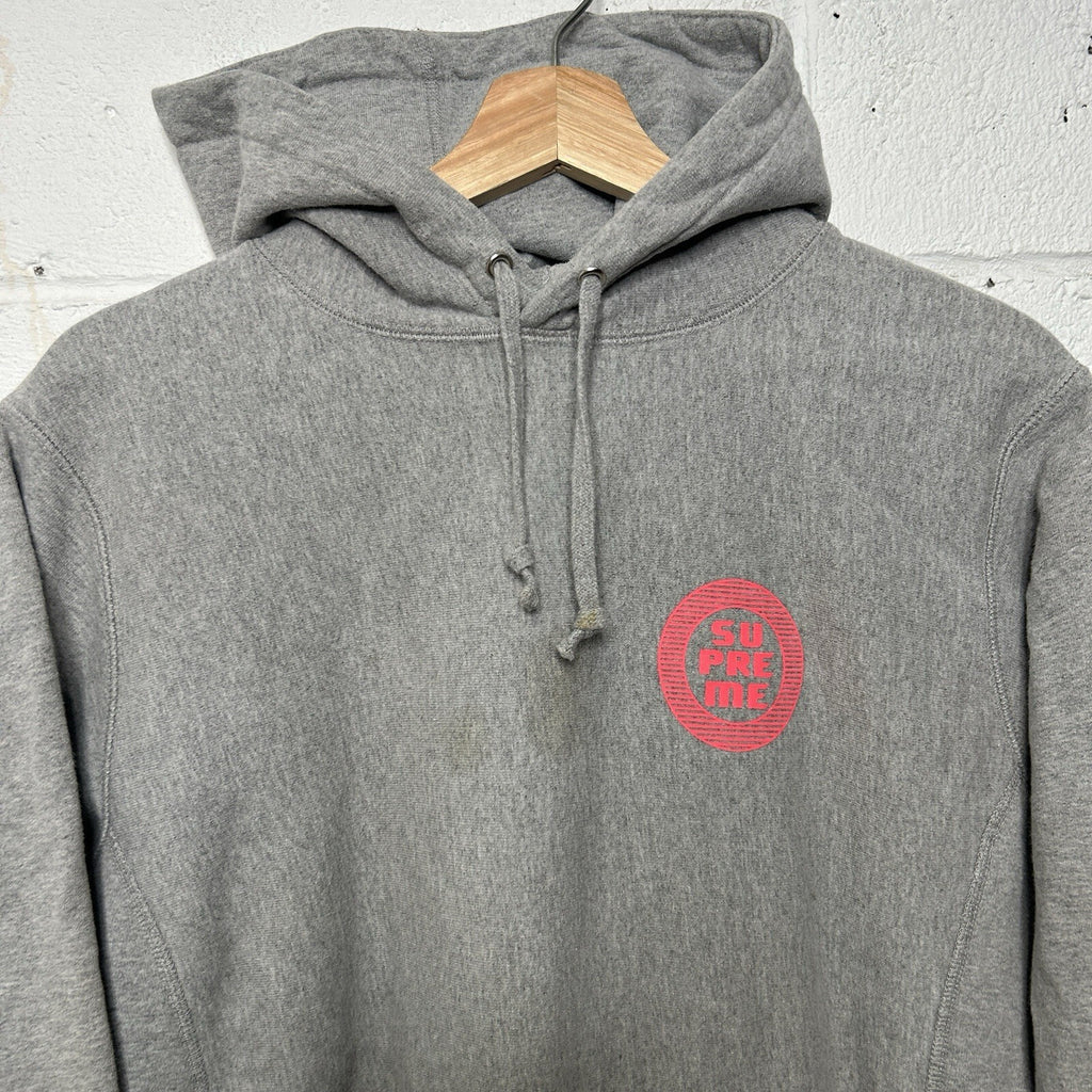Supreme Disrupt Sweatshirt Hoodie “Grey Pink” SS15 Men’s Medium