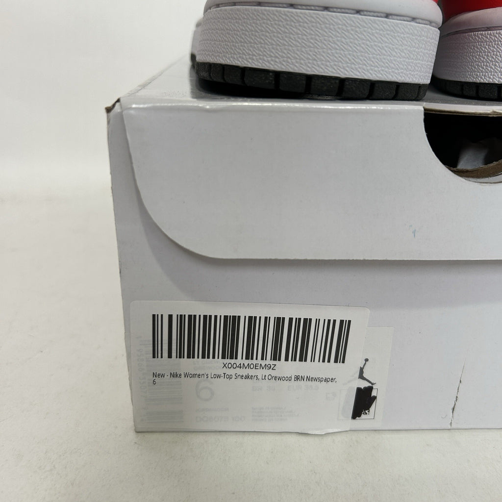 Nike Air Jordan 1 Mid Retro WMNS “Newsprint/Orewood Brown Red” DQ6078-100 New