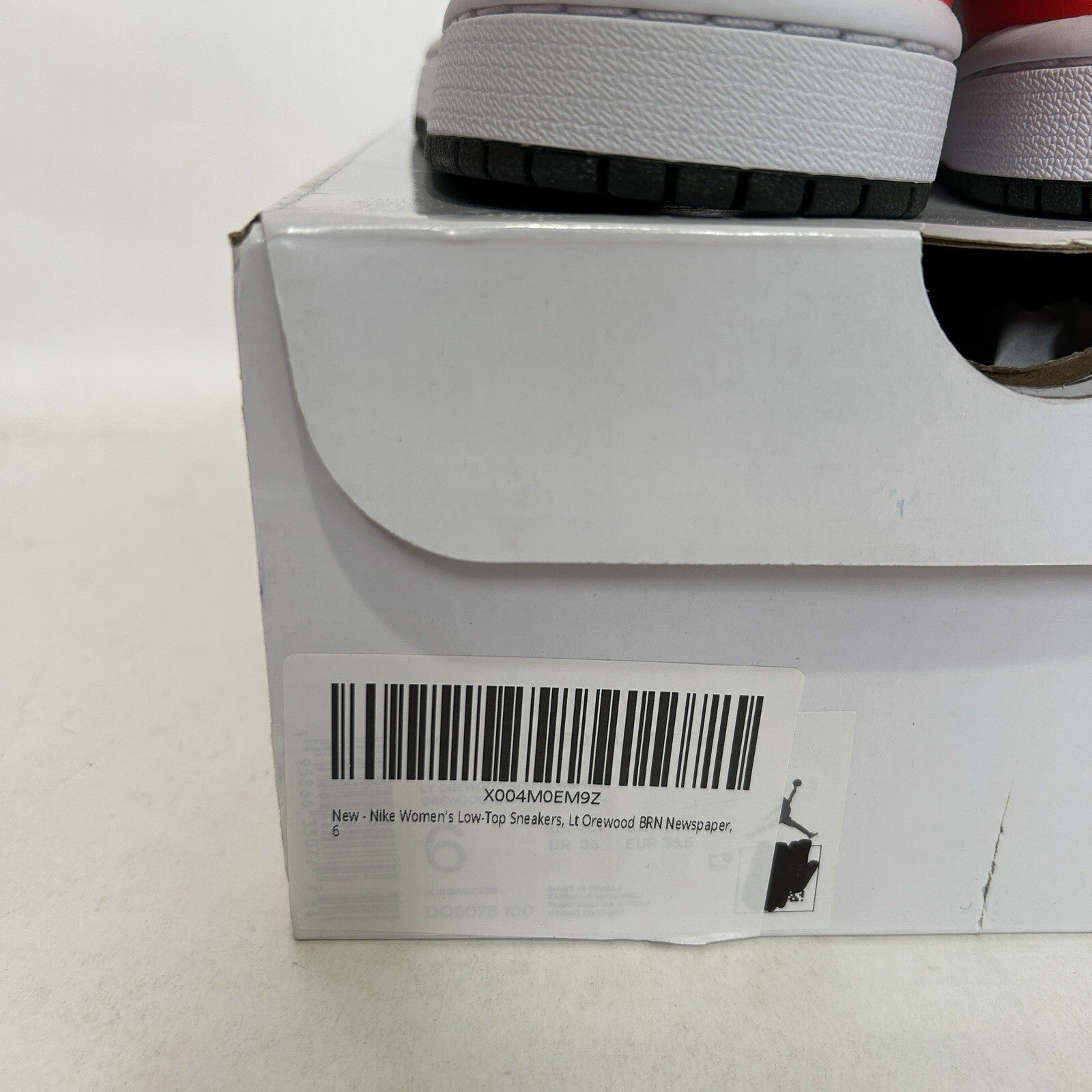 Nike Air Jordan 1 Mid Retro WMNS “Newsprint/Orewood Brown Red” DQ6078-100 New
