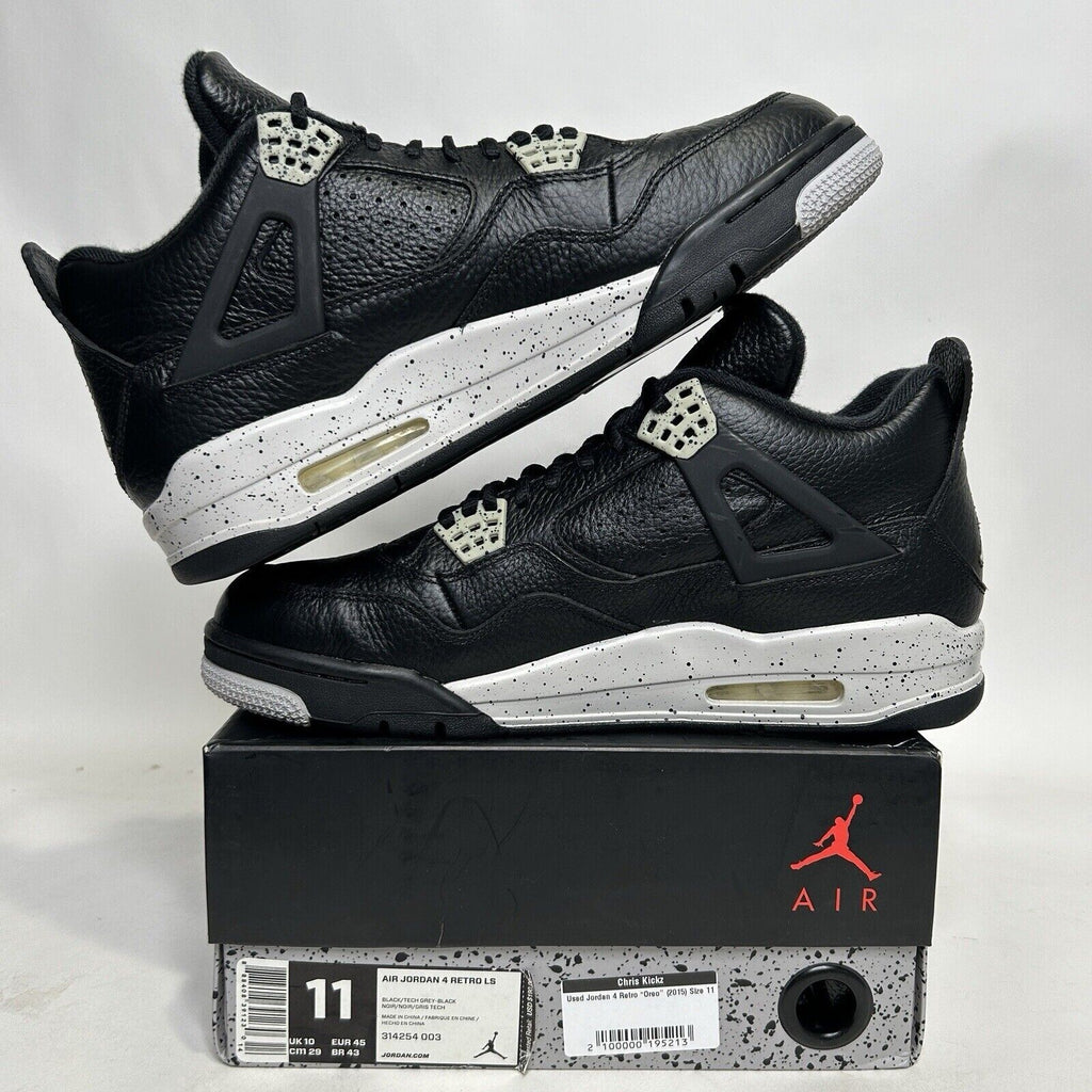 Nike Shoes Air Jordan 4 Retro Men's LS “Black Oreo” 2024