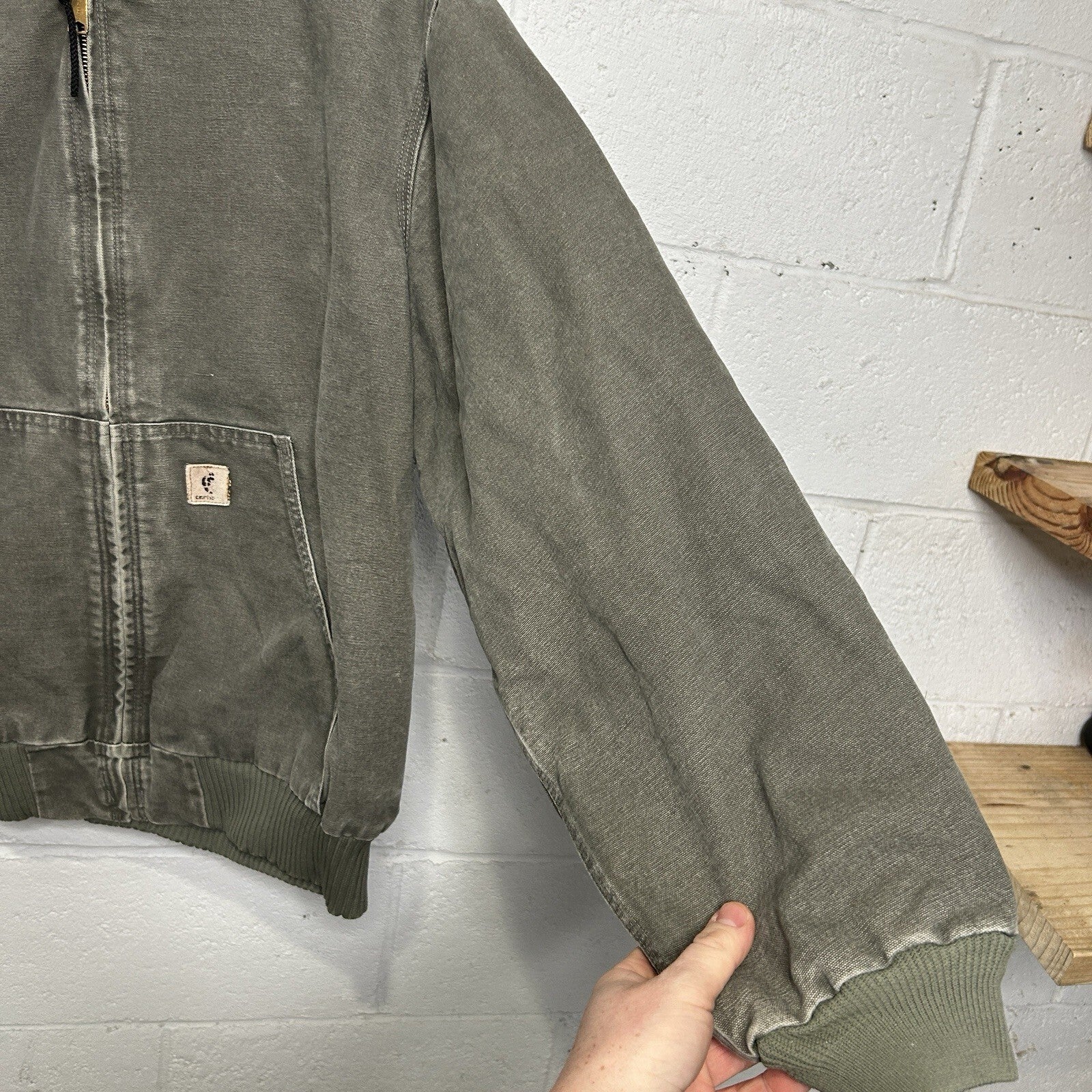 Vintage Carhartt Thermal-Lined Hooded Active Jacket “Sage” J160 SAG Men’s XL