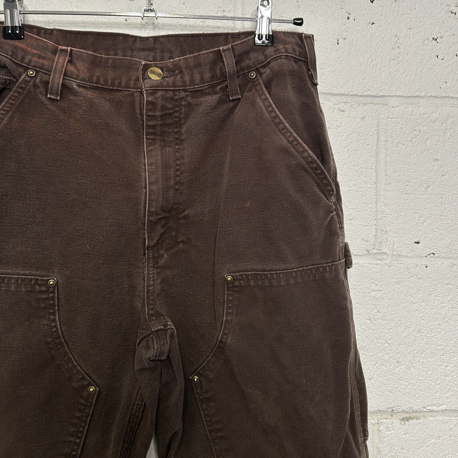 Vintage Carhartt DoubleKnee Dungaree Pants “Dark Brown”