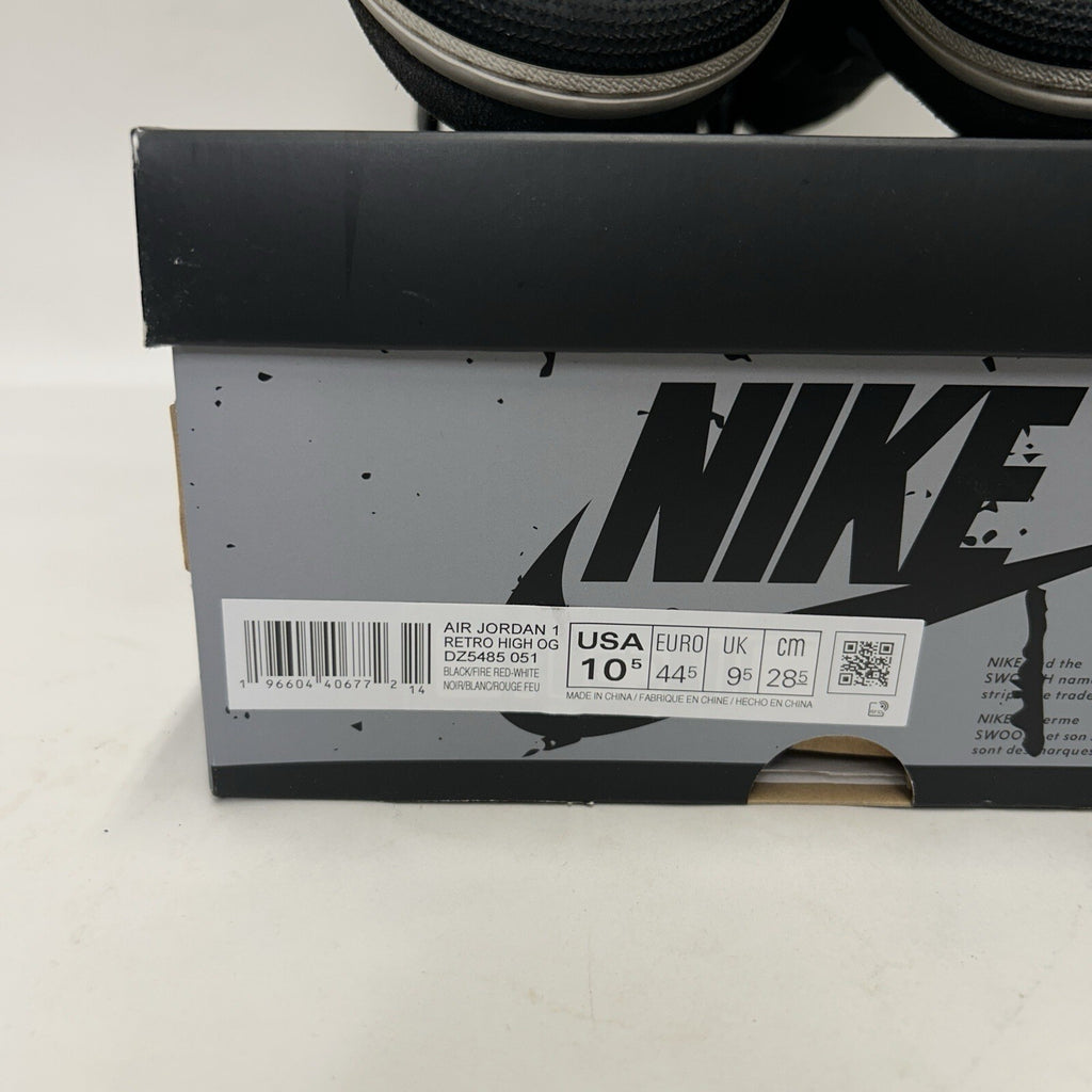 Nike Air Jordan 1 Retro High OG “Washed Black Smoke Grey” DZ5485-051 Men’s 10.5