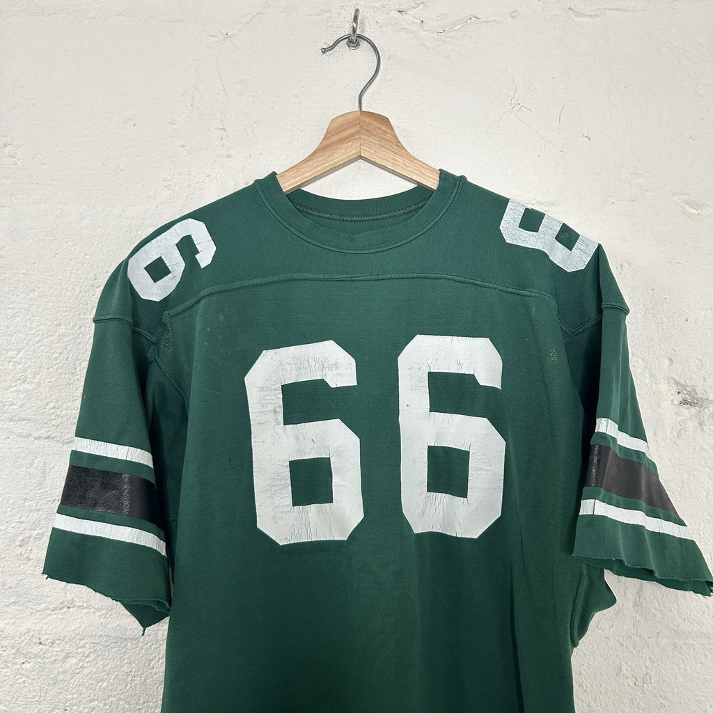 1960s Vintage Football Jersey Number 66 "Green & White"