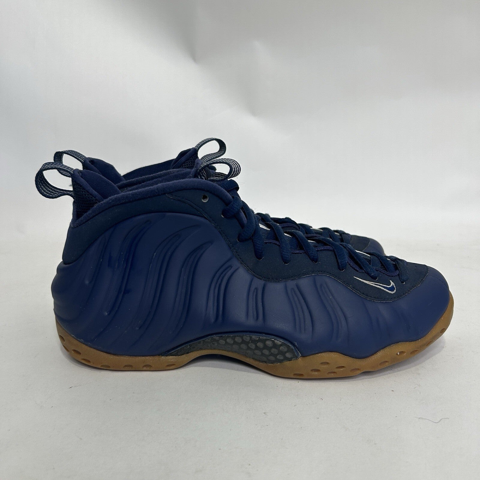 Nike Air Foamposite One “Navy Gum Midnight Navy” Sneakers 314996-405 Men’s 9.5