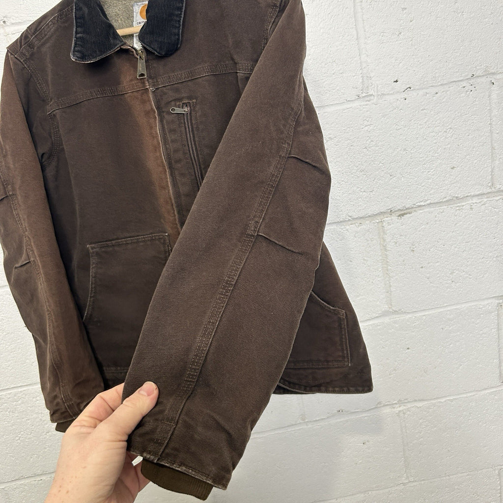 Vintage Carhartt Sherpa-Lined Ridge Coat “Dark Brown” WC061 DKB Women’s Small