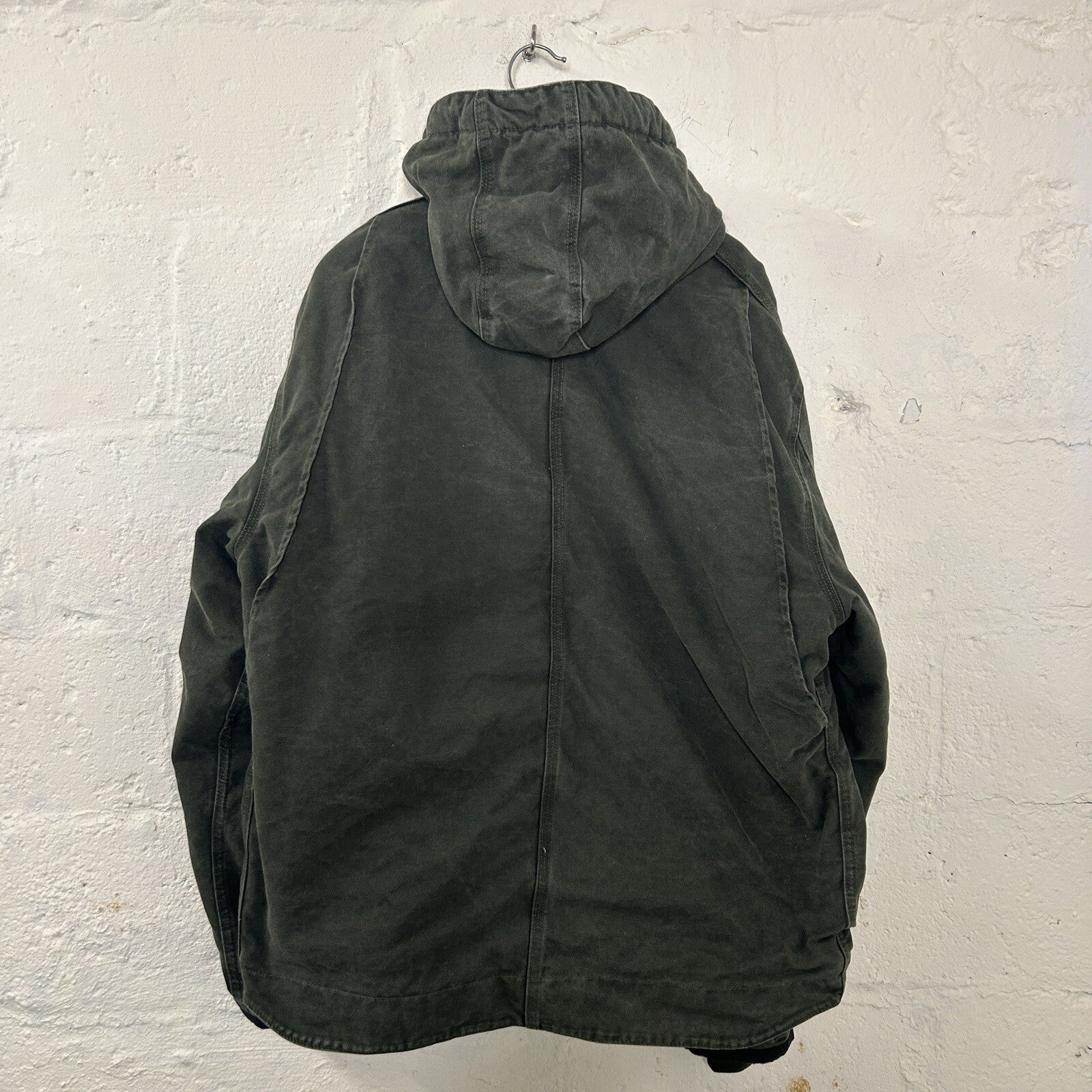 Y2K Carhartt Sandstone Hooded Multi-Pocket Jacket “Moss” J284 MOS Men’s X-Large