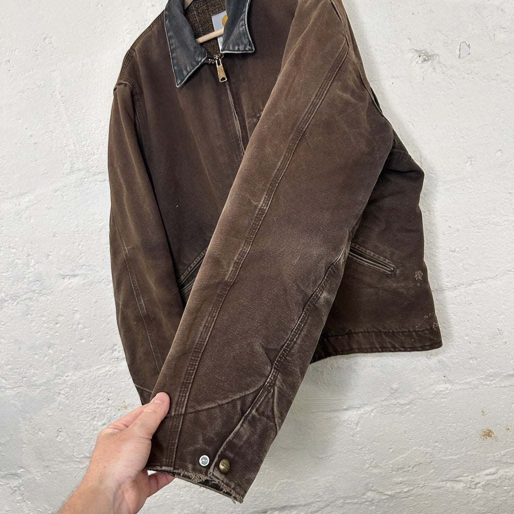 Vintage Carhartt Blanket-Lined Detroit Jacket “Dark Brown” J97 DKB Men’s Large