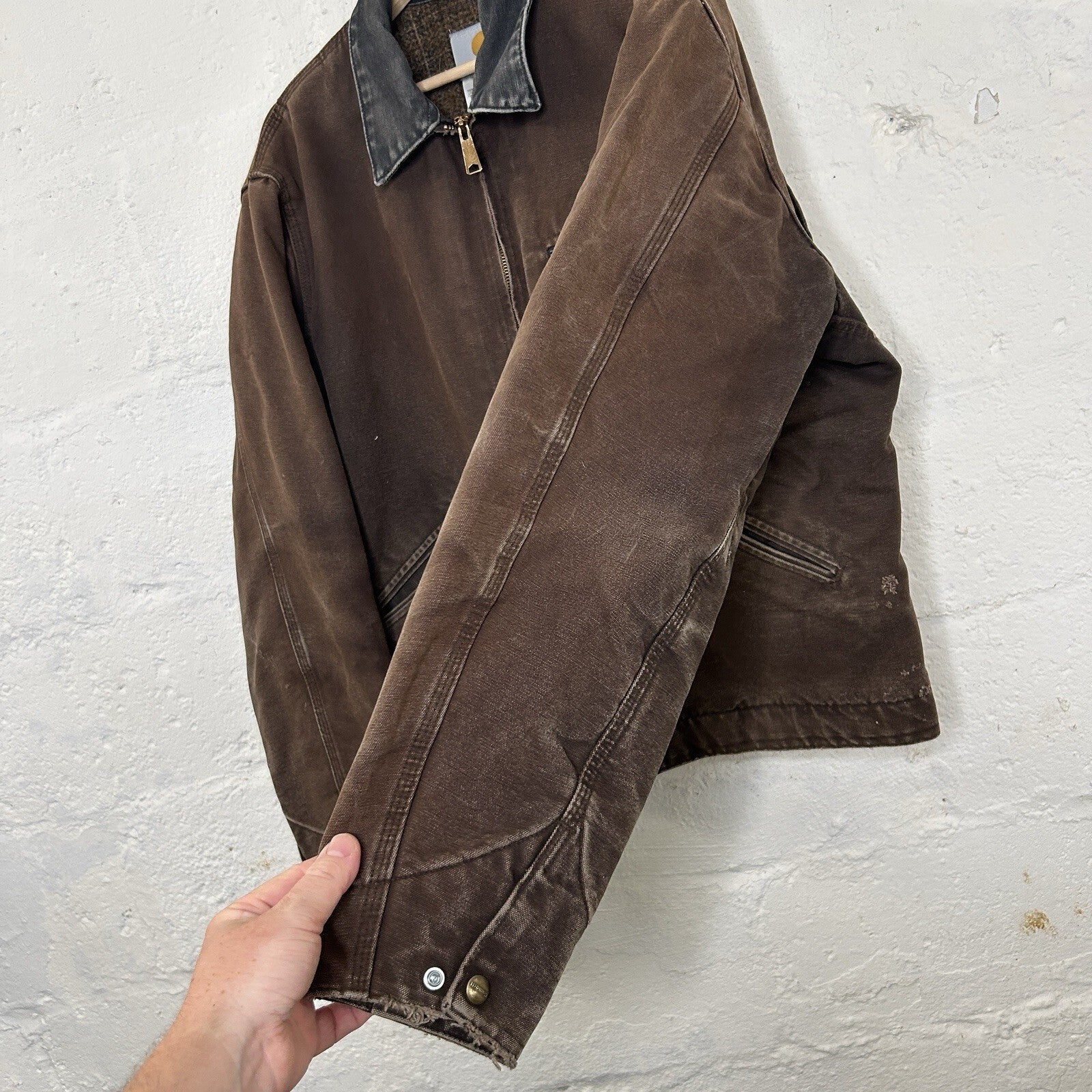 Vintage Carhartt Blanket-Lined Detroit Jacket “Dark Brown” J97 DKB Men’s Large