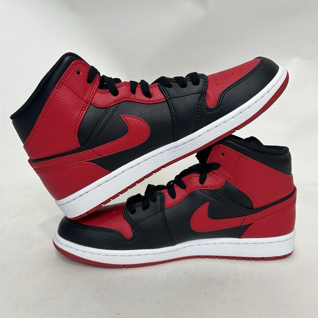 Nike  Air Jordan 1 Mid Retro “Banned/Black Red White” 554724-074 Men's 11 New