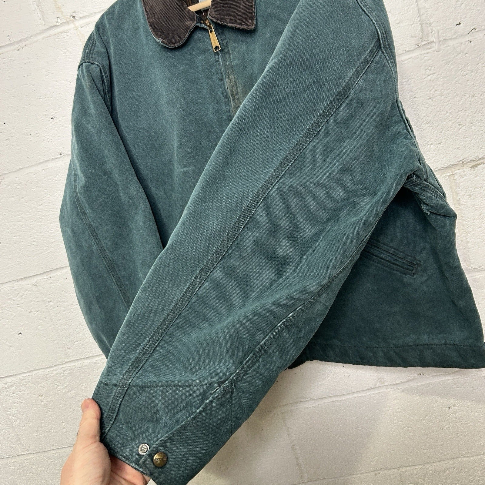 Vintage Carhartt Wool-Lined Detroit Jacket “Hunter Green” J43HTG Men’s X-Large