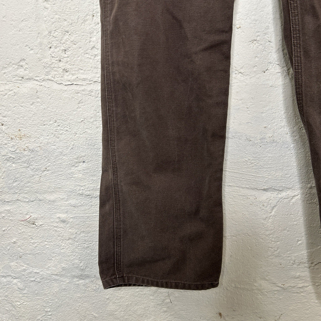 Vintage Carhartt Carpenter Dungaree Fit Work Pants “Dark Brown” B11 DKB 35x32