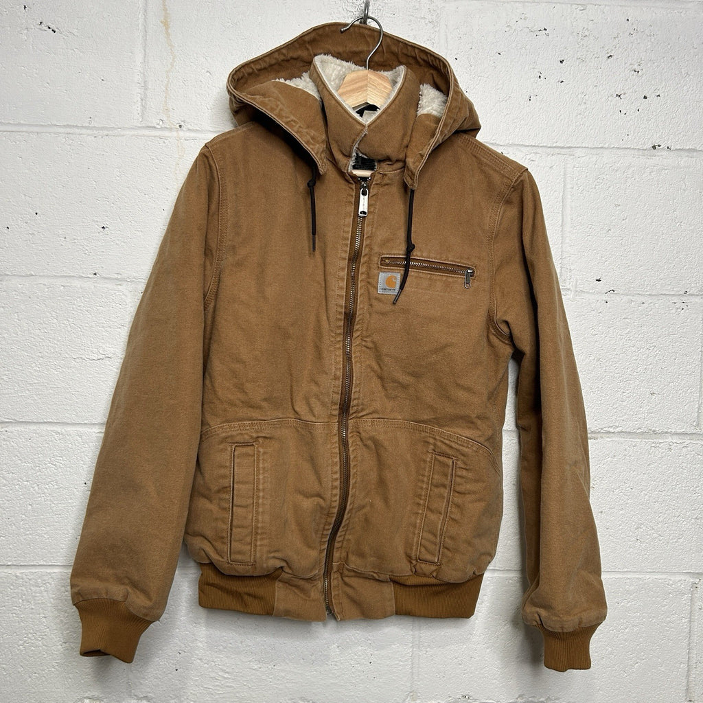 Carhartt Sherpa-Lined Wildwood Jacket “Brown” 100815-211 Women’s Medium