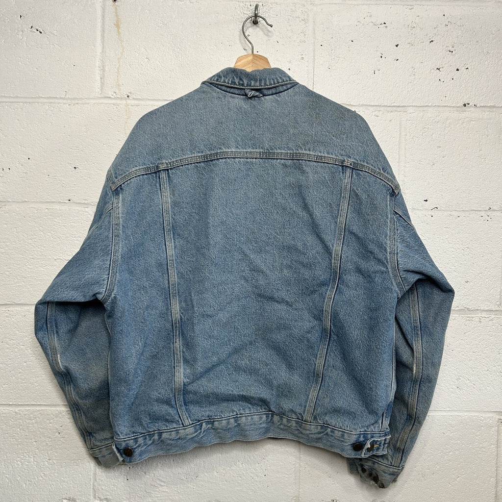 Vintage Carhartt Blanket-Lined Denim Trucker Jacket “Lightwash” JB0908 Men’s L