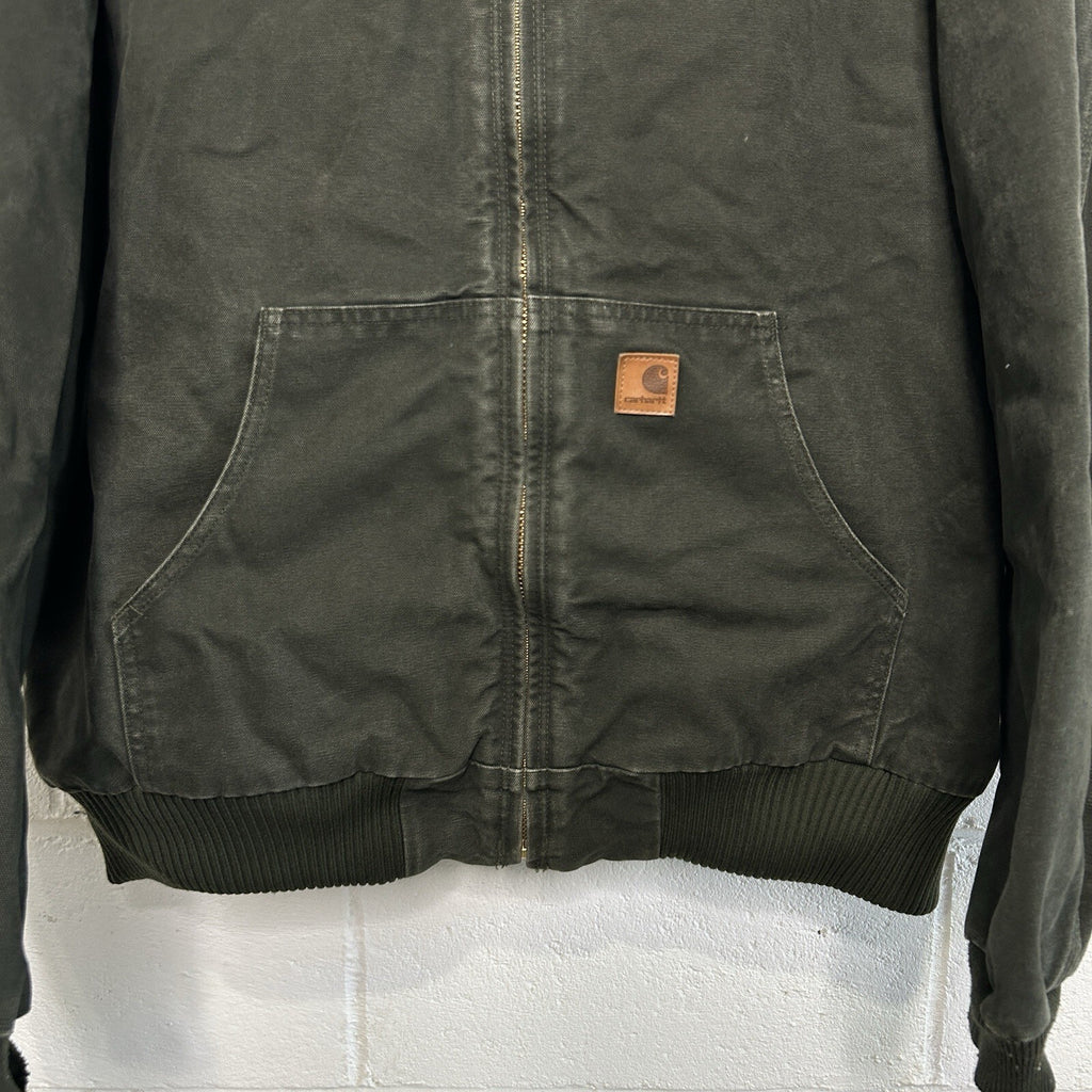 Vintage Carhartt Quilted Hooded Active Jacket “Moss” J130 MOS Men’s X-Large