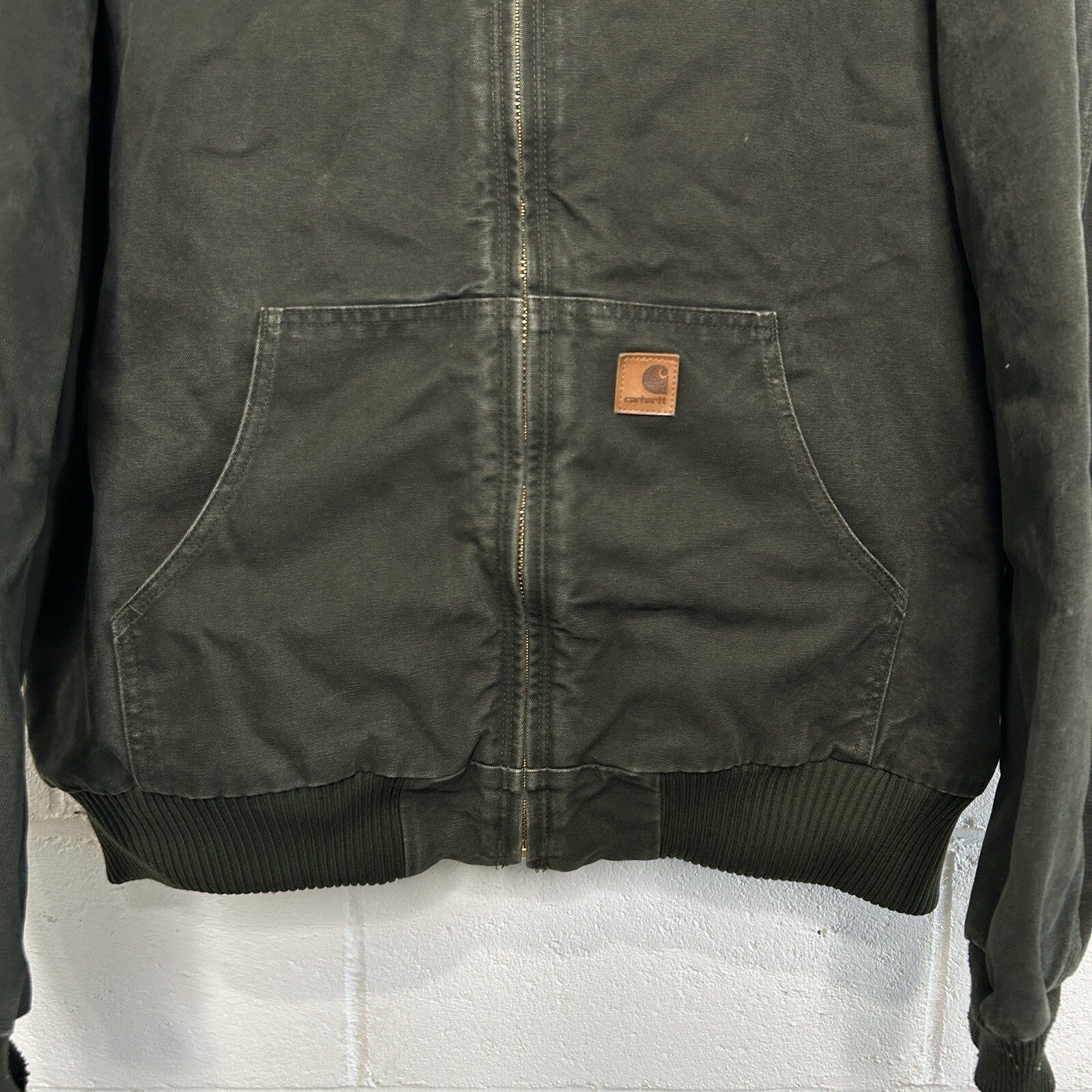 Vintage Carhartt Quilted Hooded Active Jacket “Moss” J130 MOS Men’s X-Large