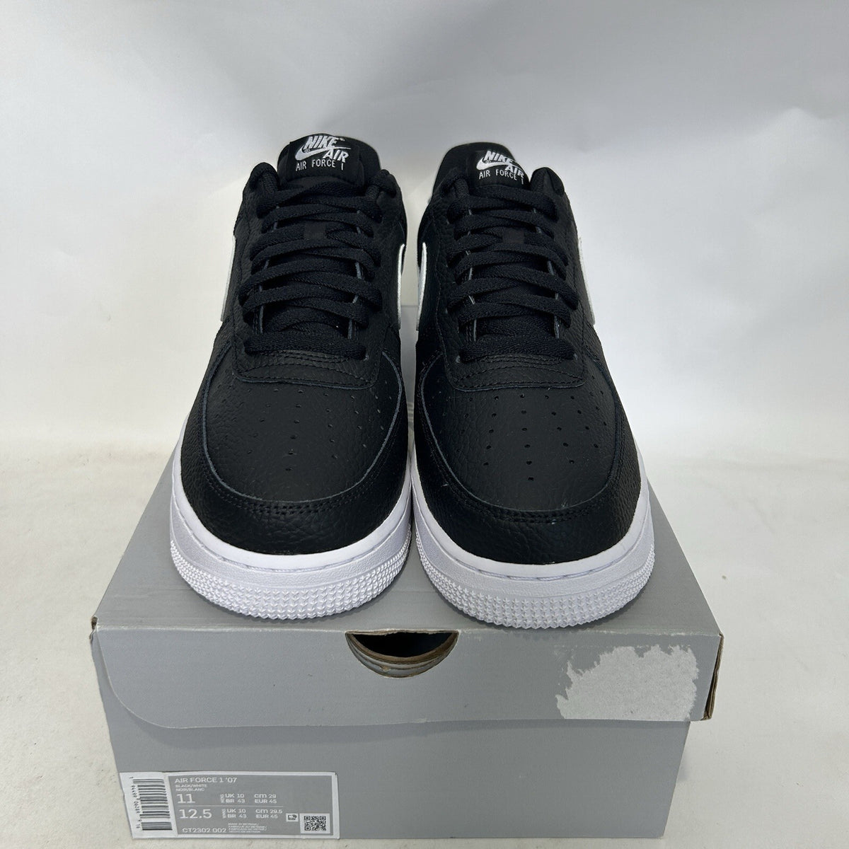 Nike Air Force 1 '07 Shoes “Black White” CT2302-002 Men's 11 New