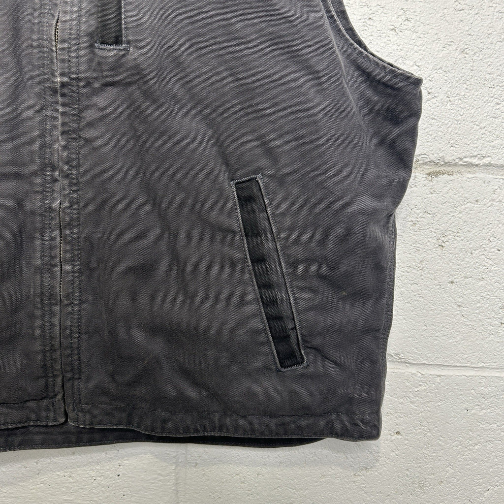 Carhartt Fleece-Lined Knoxville Hooded Vest “Shadow Grey”