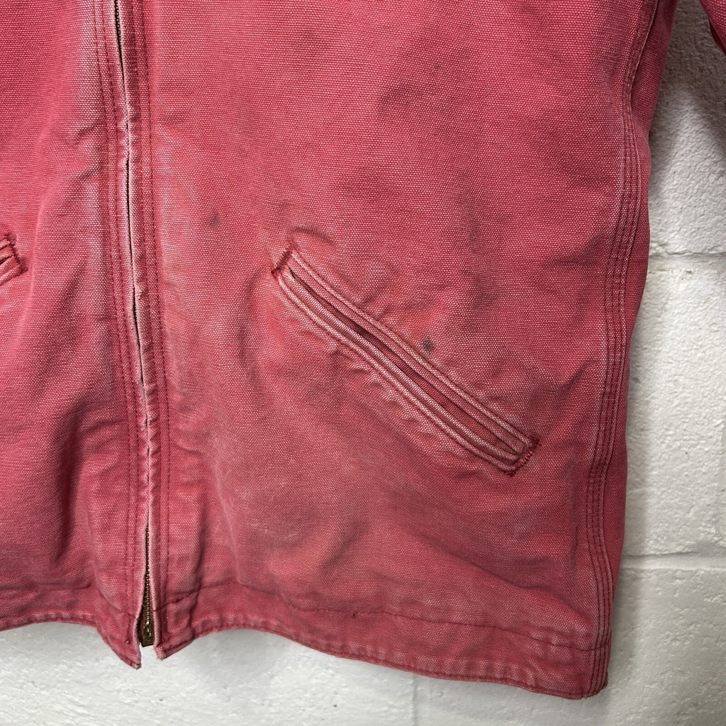 Y2K Carhartt Sherpa-Lined Hooded Detroit Jacket “Crabapple” WJ141 624 Women’s S