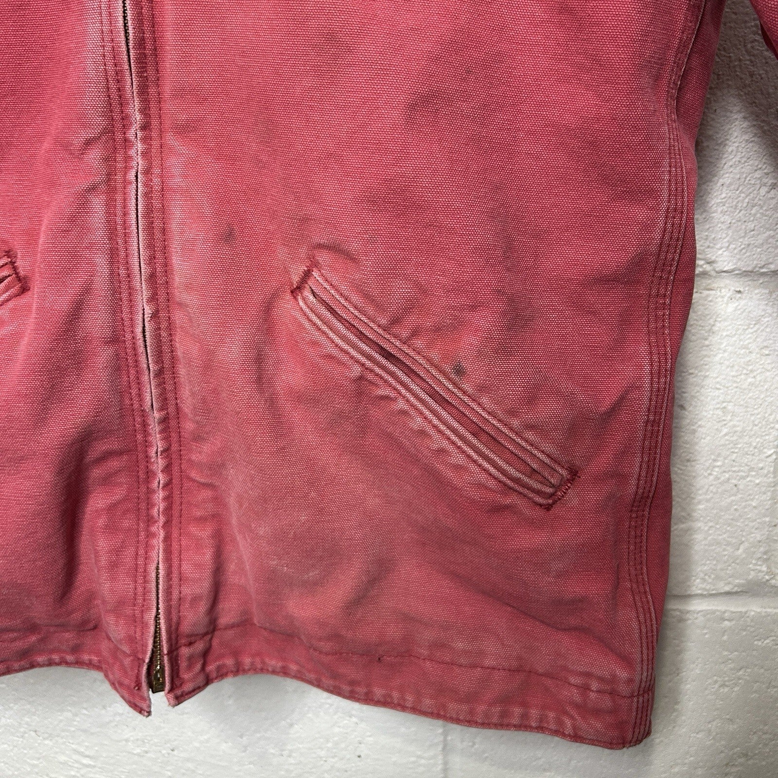 Y2K Carhartt Sherpa-Lined Hooded Detroit Jacket “Crabapple” WJ141 624 Women’s S
