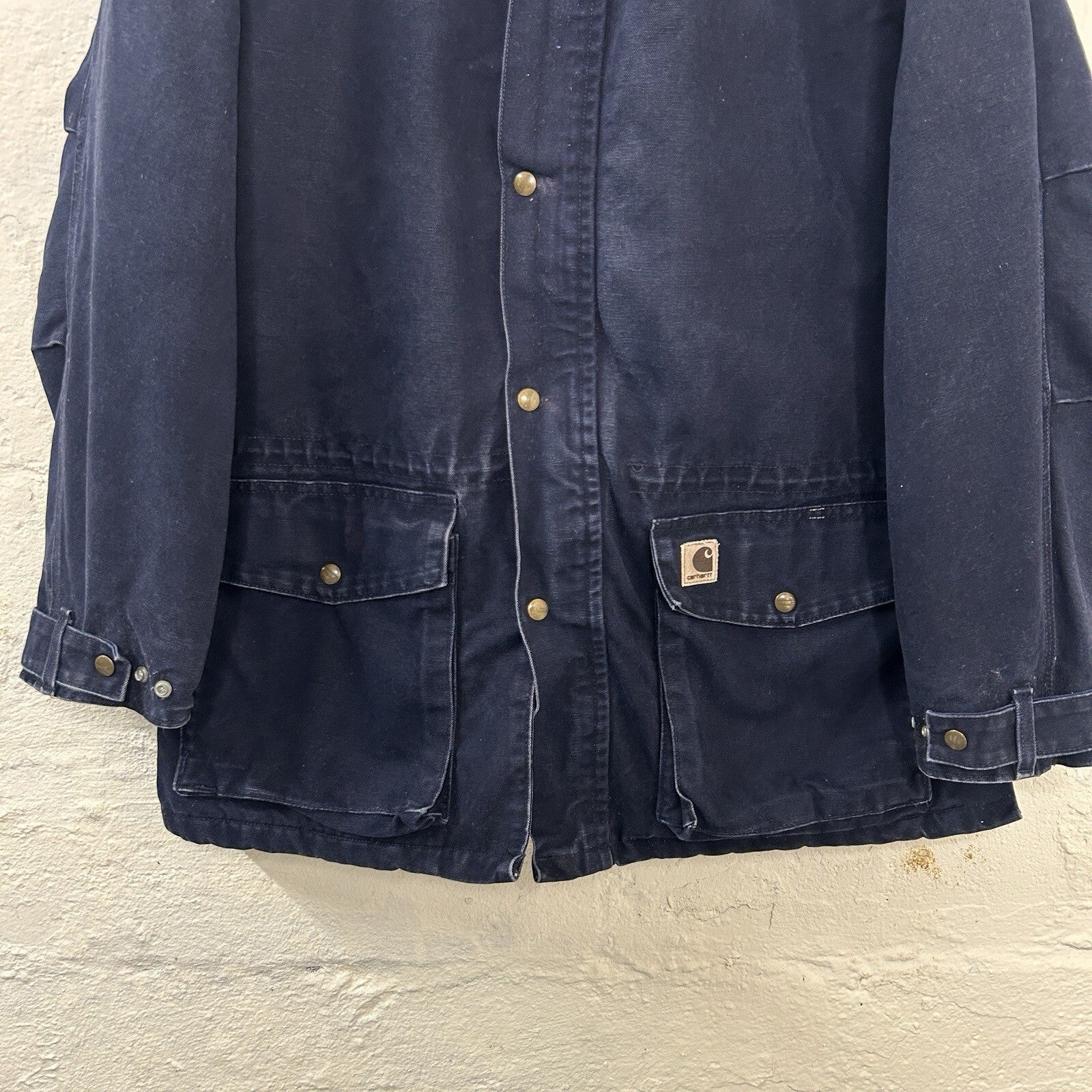 Vintage Carhartt Blanket-Lined Barn Jacket “Midnight Blue” C52 MDT Men’s Large