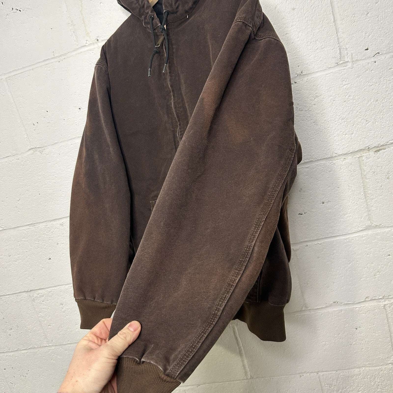 Y2K Carhartt Quilted Hooded Active Jacket “Dark Brown” WJ130 DKB Women’s XL