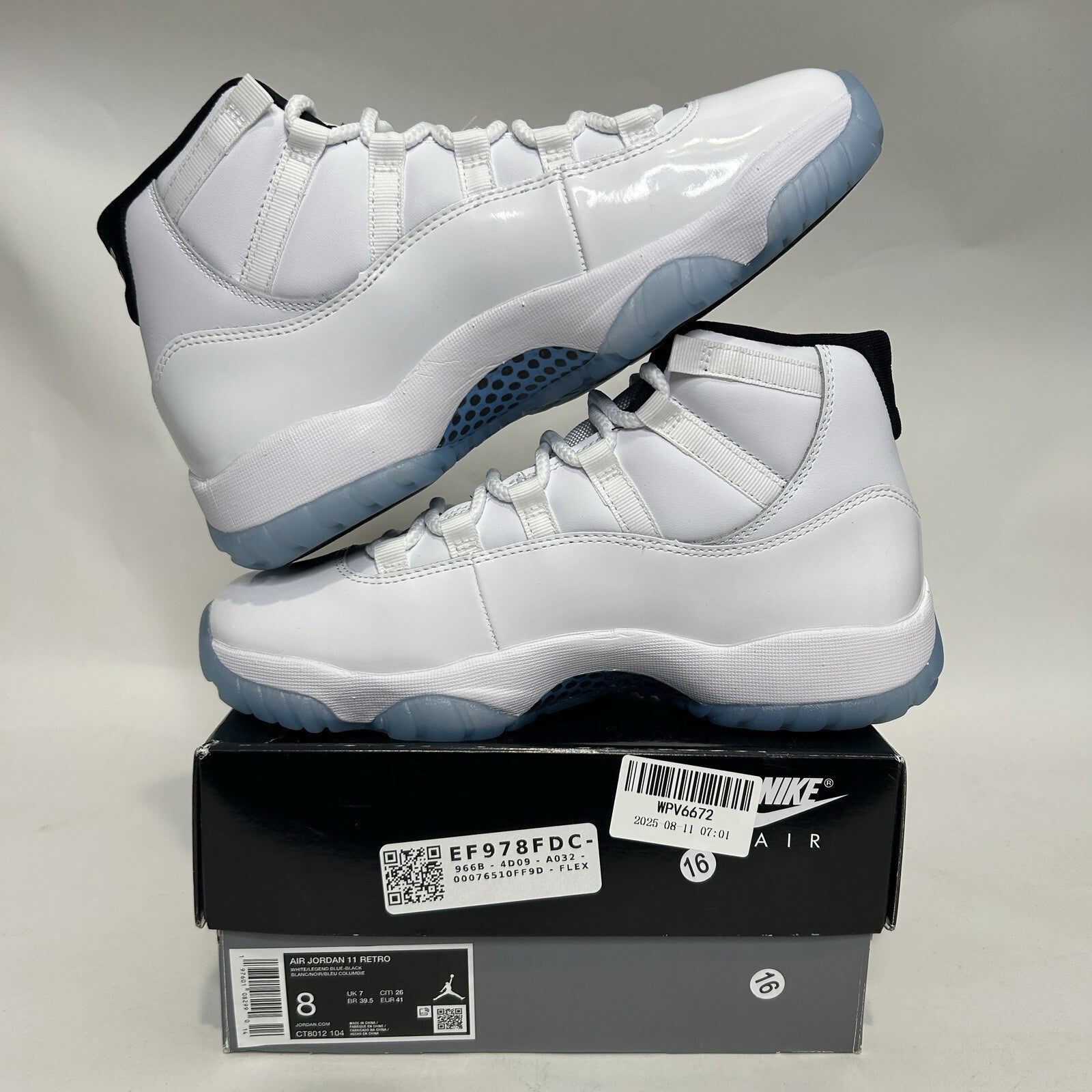 Nike Air Jordan 11 Retro OG “Legend Blue/Columbia” CT8012-104 Men’s 8 New