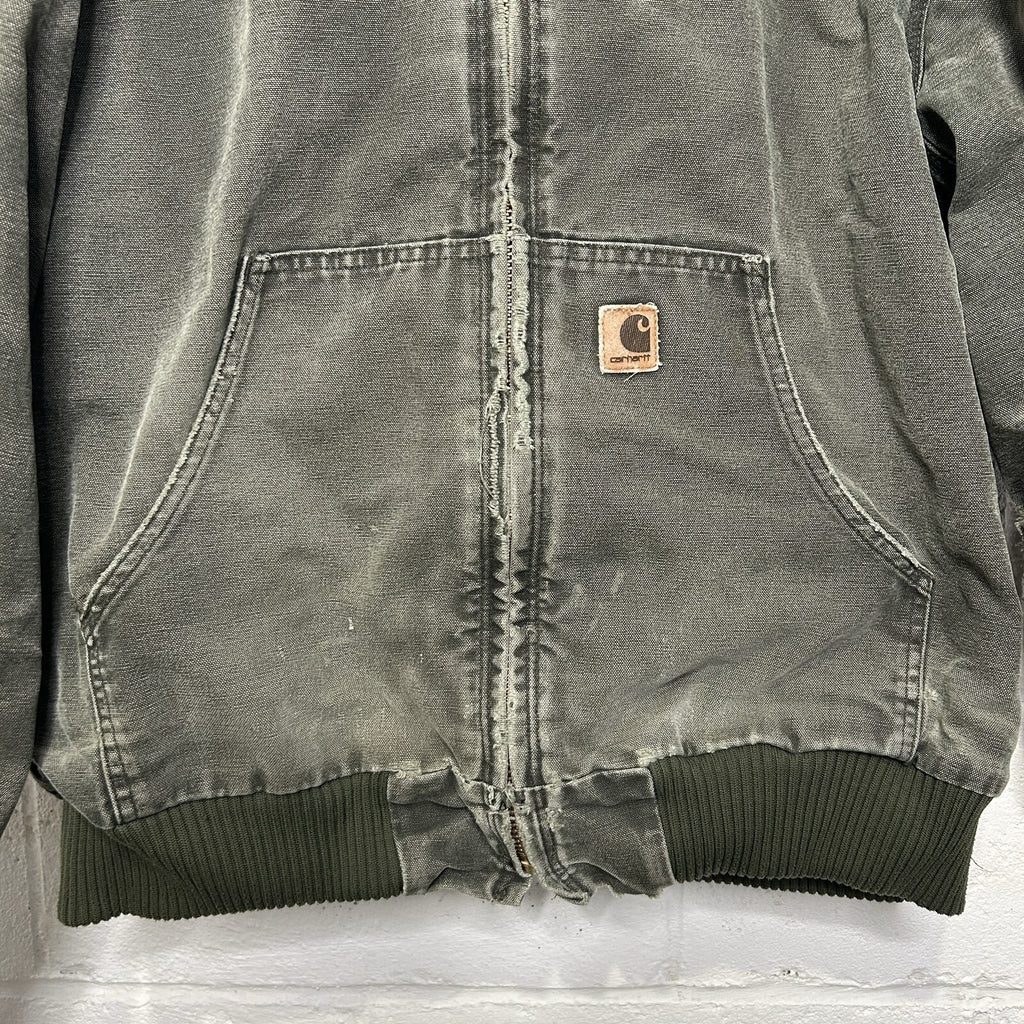 Vintage Carhartt Quilted Hooded Active Jacket “Moss Green” J130 MOS Men’s Large