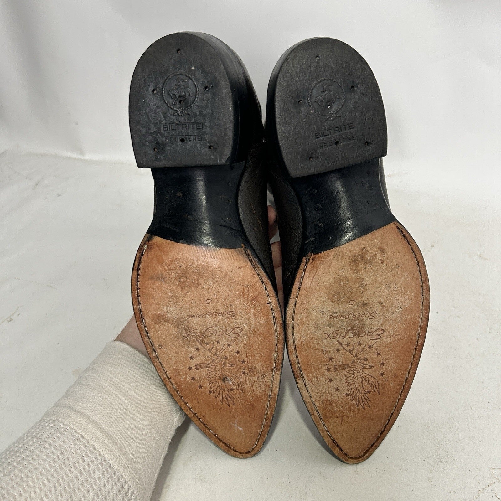 1960s Tony Lama Gold Label Exotic Water Buffalo Cowboy Boots “Espresso”
