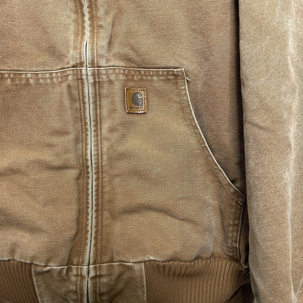 Carhartt Duck Canvas Hooded Quilt-Lined Jacket “Brown” J130-211 Men’s X-Large