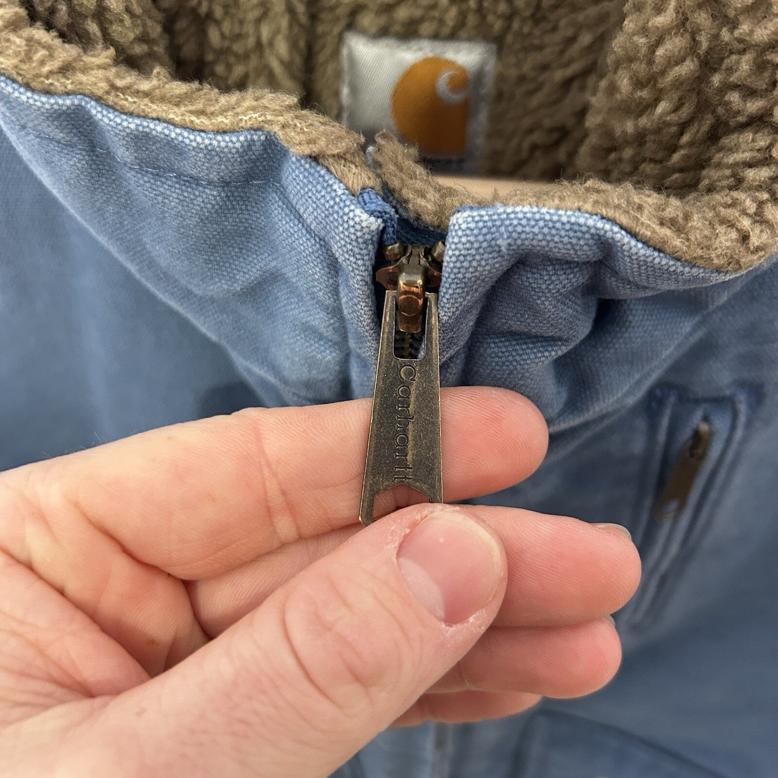 Carhartt Sherpa-Lined Canyon Jacket “French Blue” WJ022 FHB Women’s Small