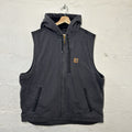 Carhartt Fleece-Lined Knoxville Hooded Vest “Shadow Grey” 101687-029 Men’s L