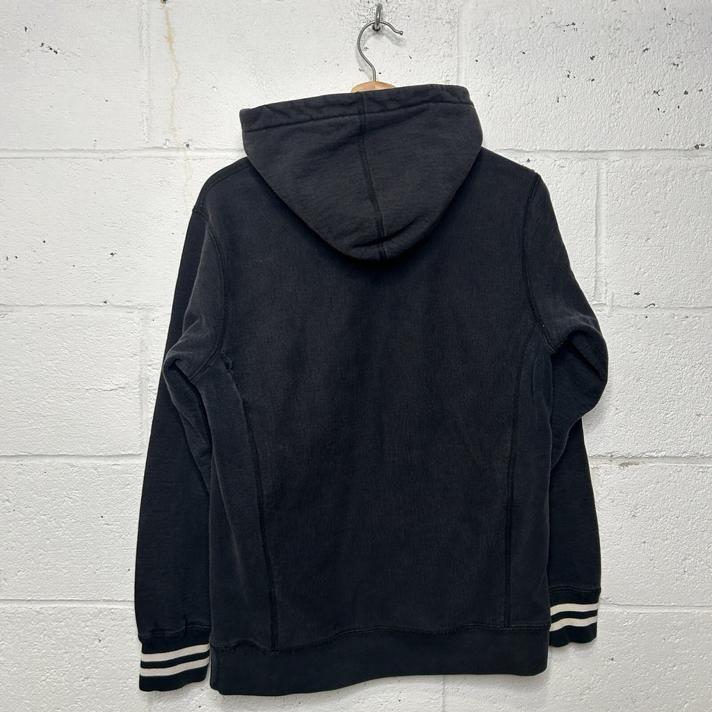 Supreme Black Embroidered Pullover Striped Hoodie “Black” Men’s Medium