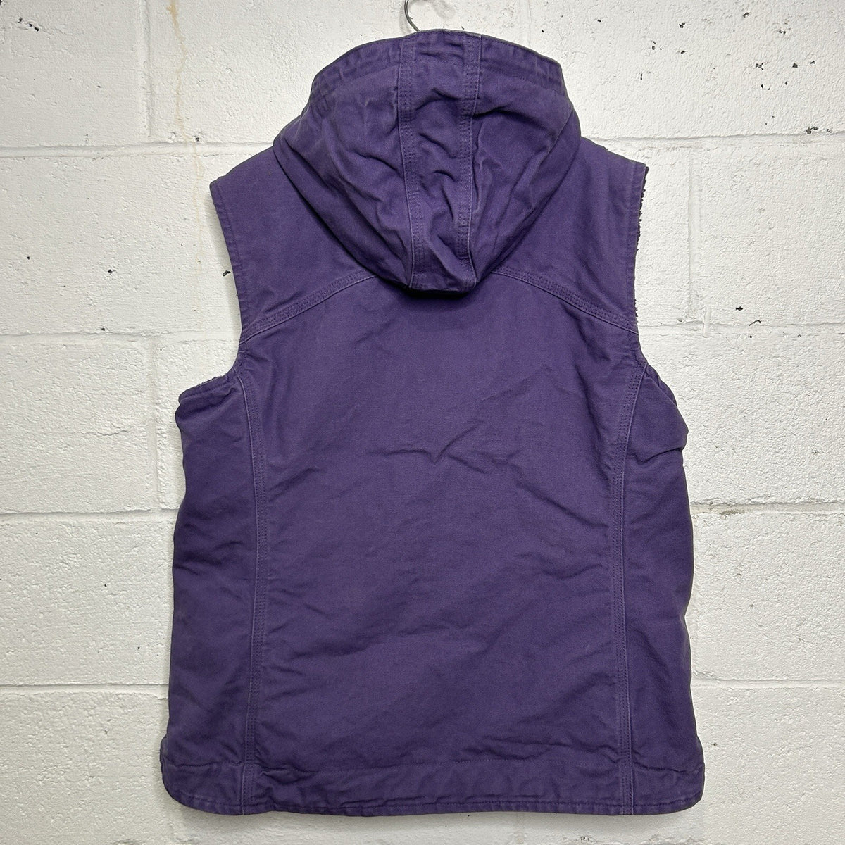 Carhartt Sandstone Sherpa-Lined Hooded Vest “Grape Purple”