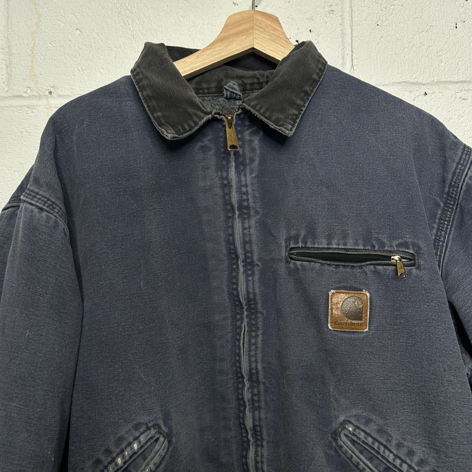 Vintage Carhartt Blanket-Lined Detroit Jacket “Petrol” J64 PTL Men’s X-Large