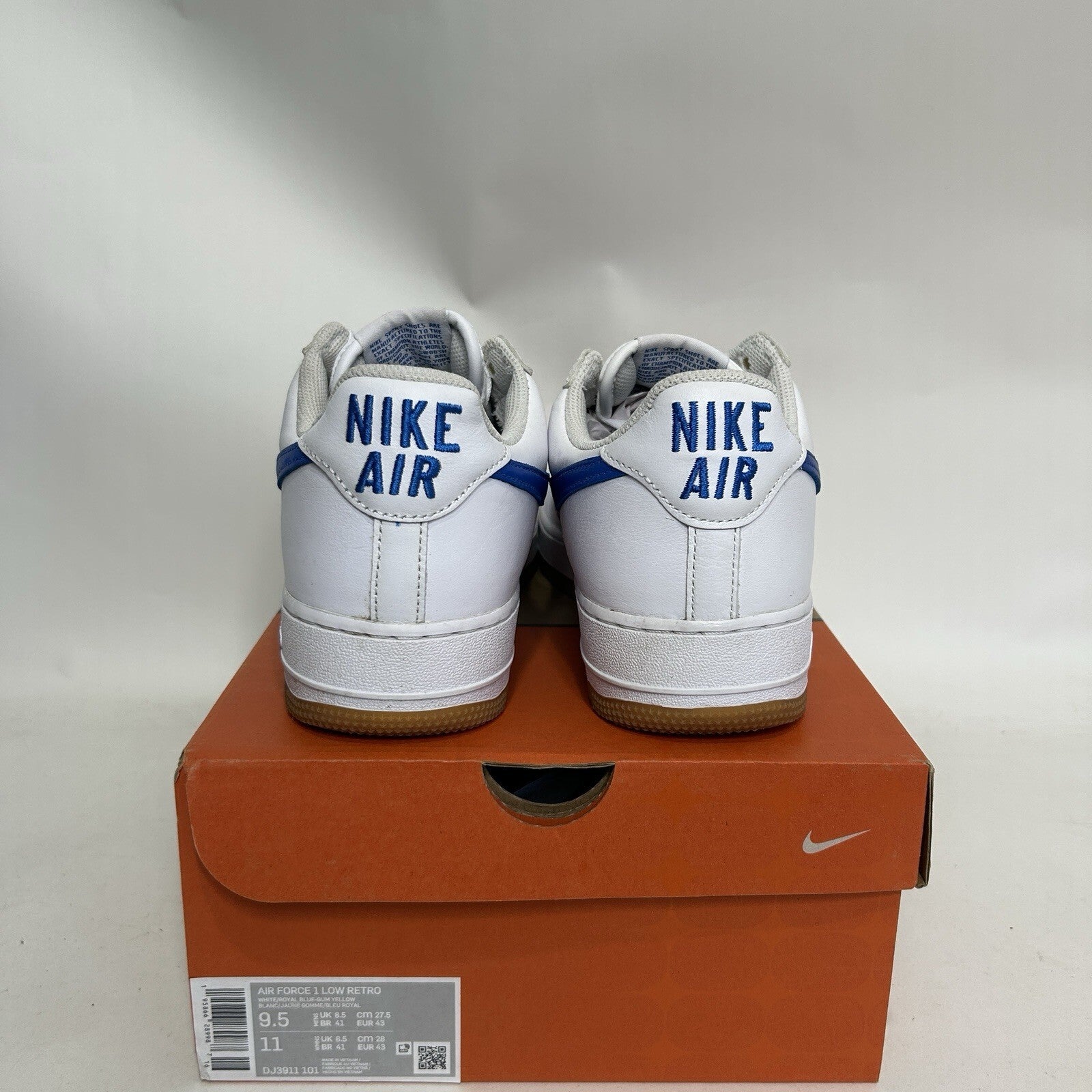 Nike Air Force 1 Low Retro Color Of Month “White Royal Blue” DJ3911-101 Worn
