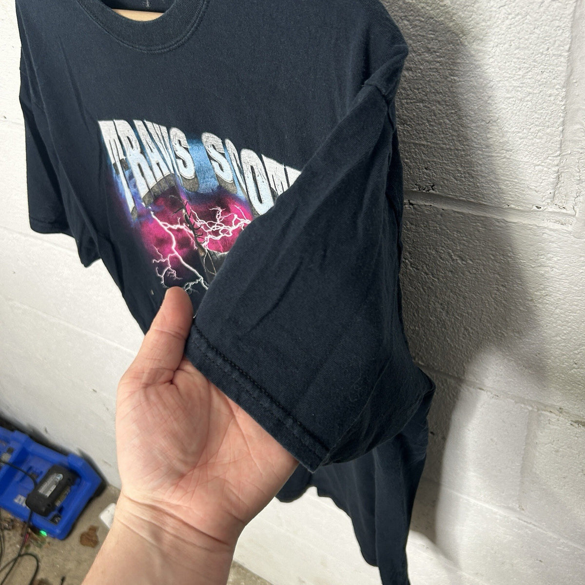 Travis Scott 2015 Rodeo Tour Lightning Tee “Black” Houston Texas Men’s Large