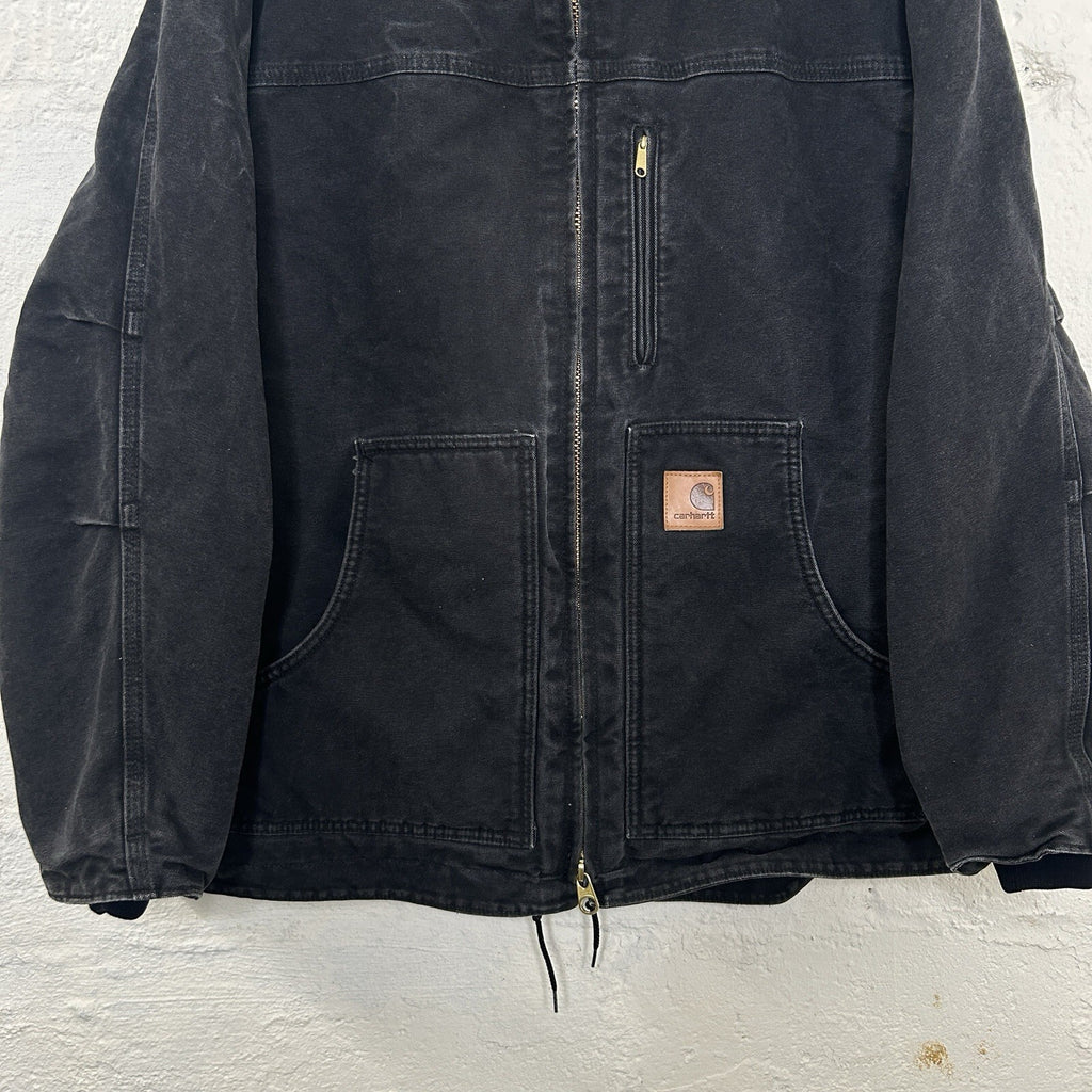 Carhartt Sandstone Sherpa-Lined Ridge Coat “Black” C61 BLK Men’s X-Large