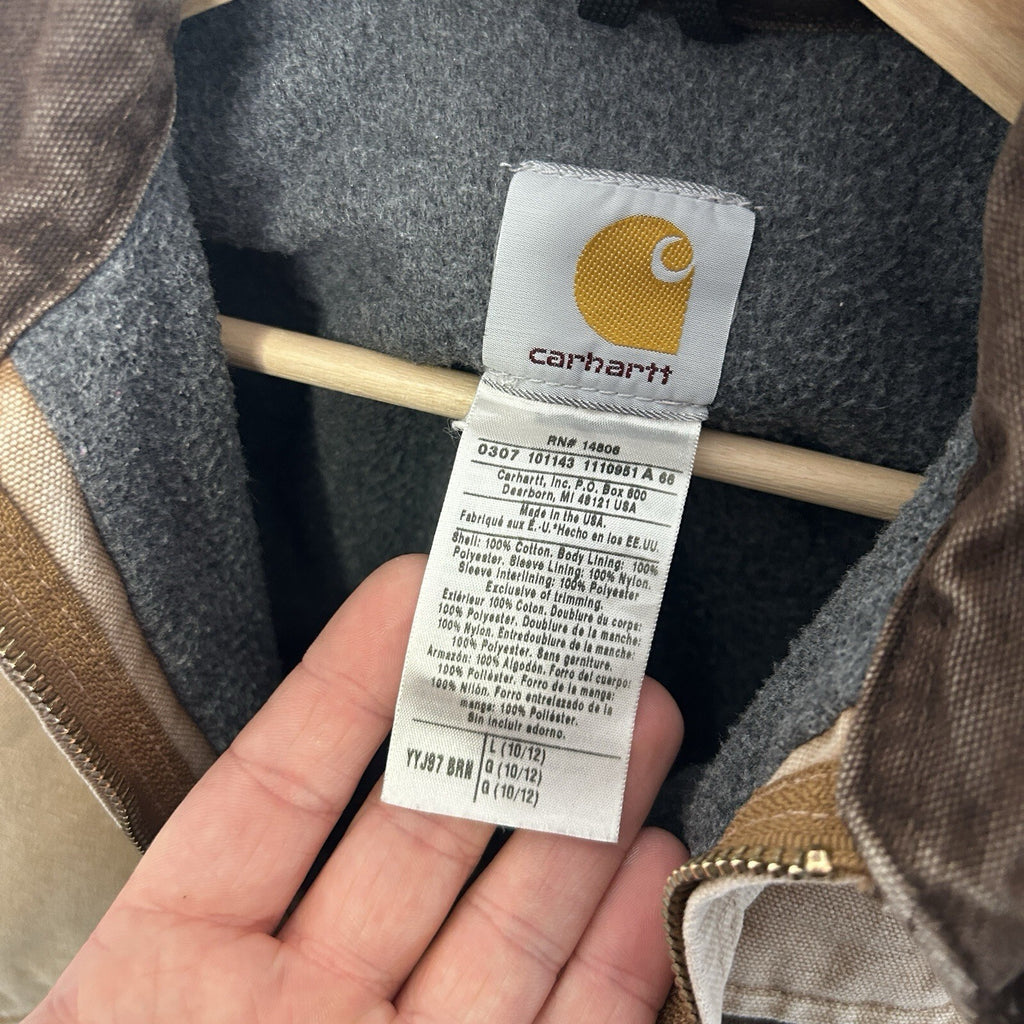Y2K Carhartt Sherpa-Lined Detroit Jacket “Brown” YYJ97 BRN Youth L/Women’s XS