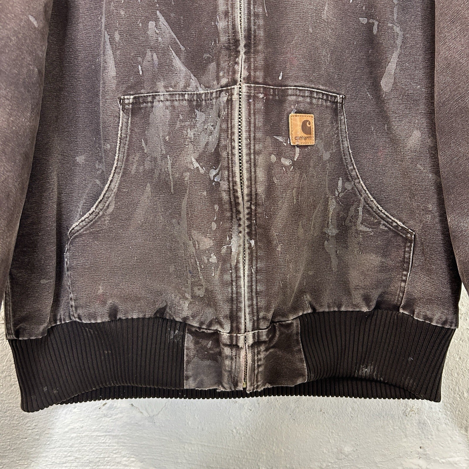 Vintage Faded Carhartt Hooded Active Jacket “Dark Brown” J130 DKB Men’s Large
