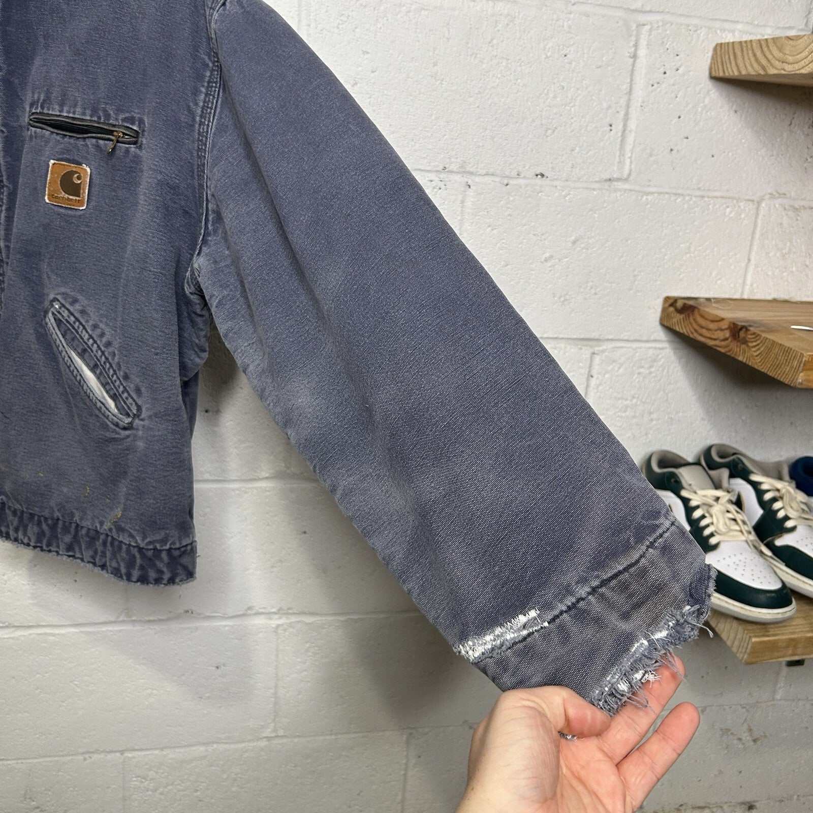 Vintage Carhartt Blanket-Lined Detroit Jacket “Petrol” J64 PTL Men’s X-Large