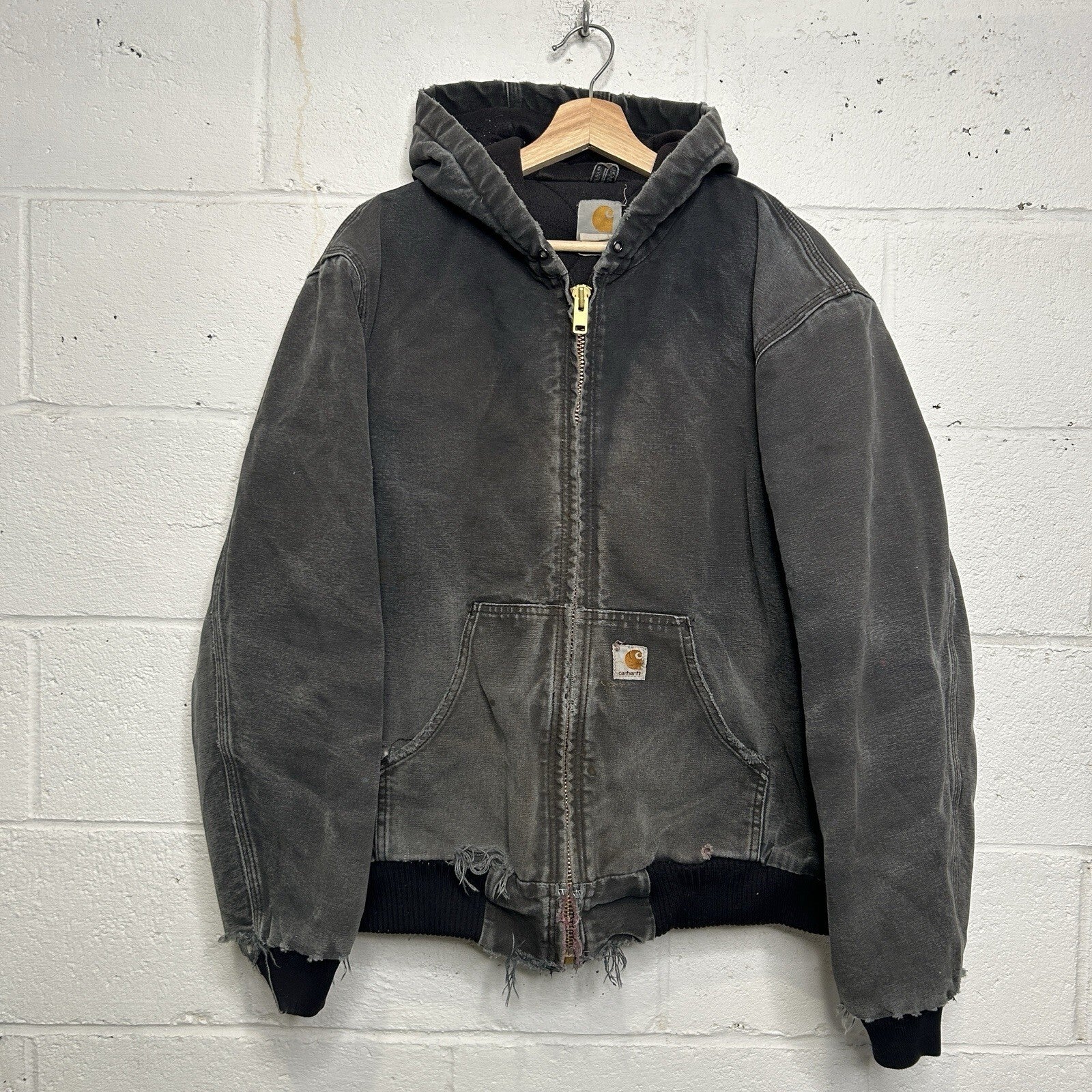 Vintage Carhartt Quilted Hooded Active Jacket “Black” J140 BLK Men’s Medium