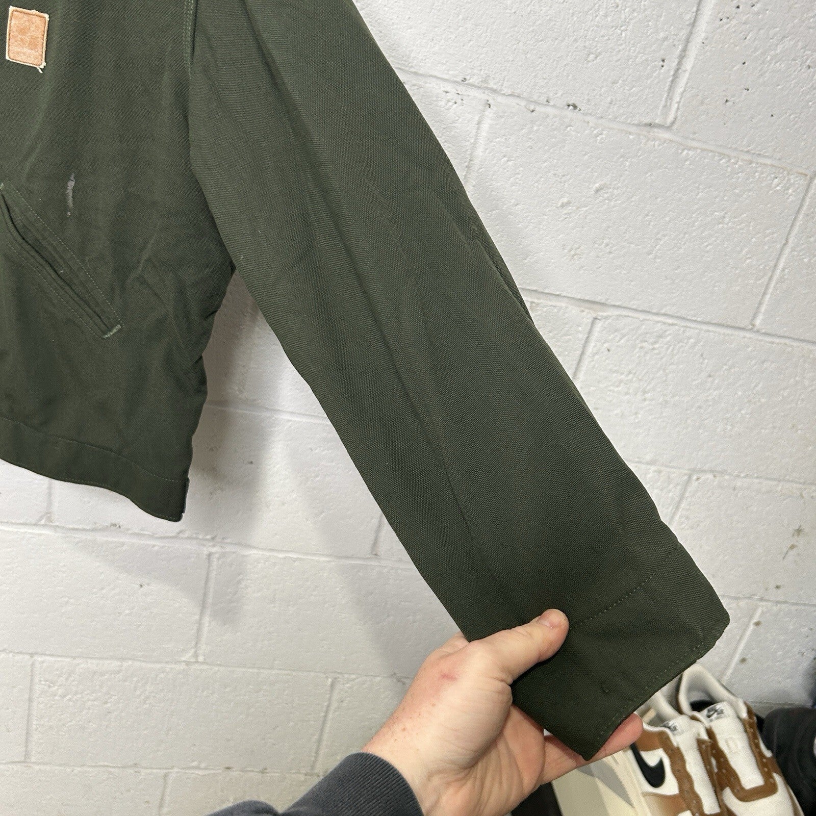Vintage Carhartt Blanket-Lined Detroit Jacket “Olive Green” J129 OLV Men’s XL