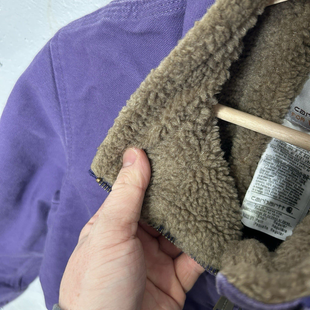 Vintage Carhartt Sherpa-Lined Sierra Jacket “Grape” WJ022 GPE Women’s Small