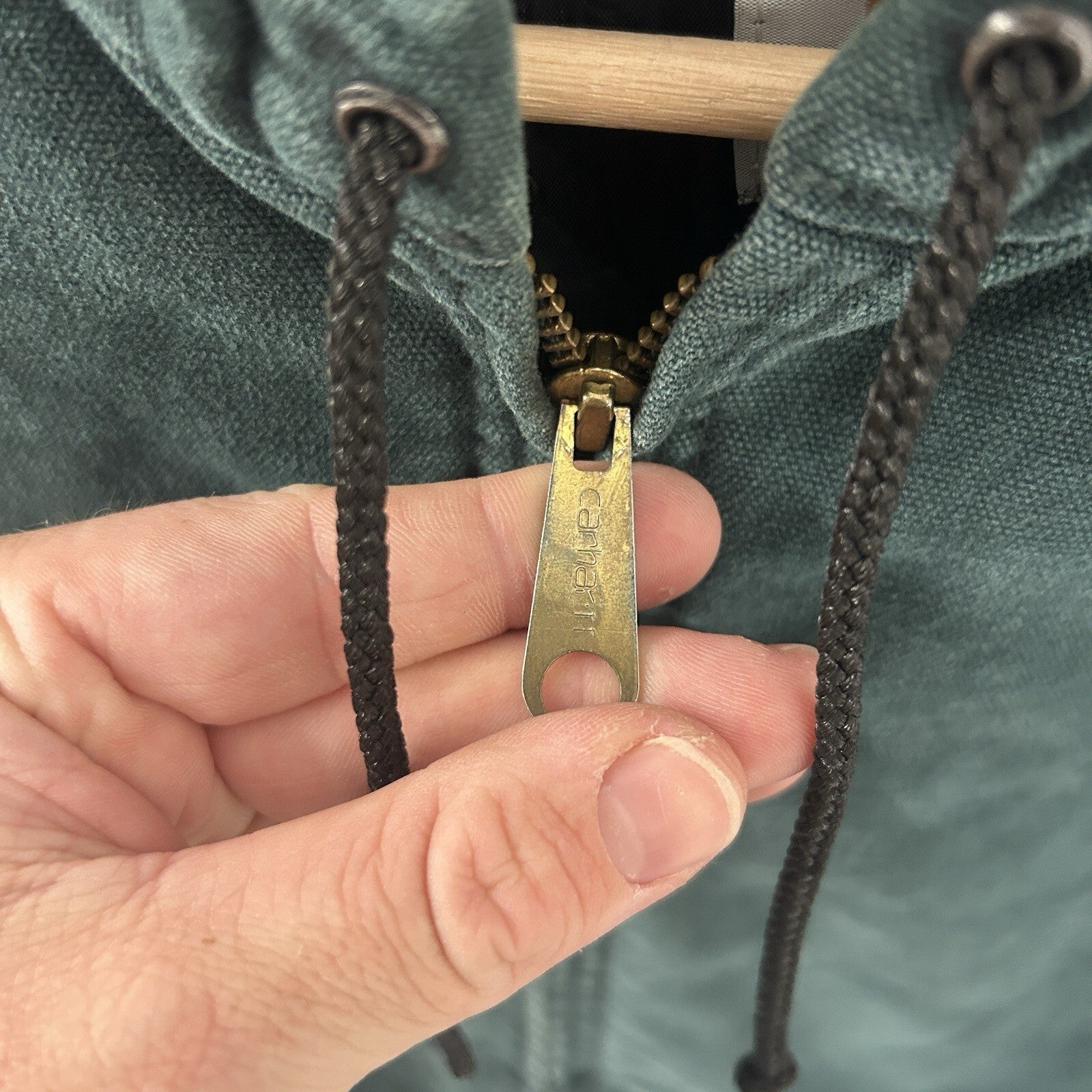 Vintage Carhartt Quilted Hooded Active Jacket “Hunter Green” J06 HTG Men’s Med