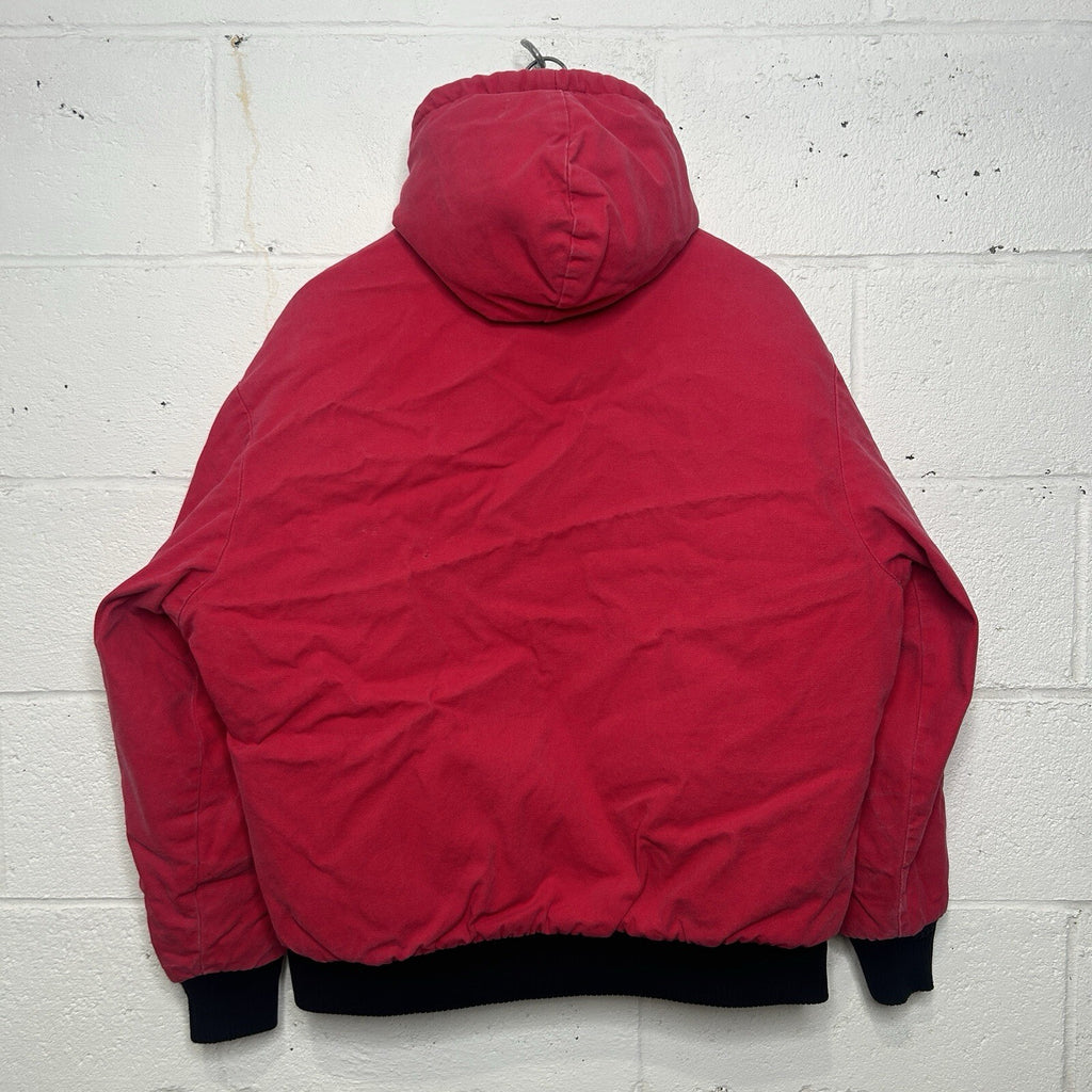 Vintage Polar King Quilted Canvas Hooded Jacket “Red Black” Men’s Large Carhartt