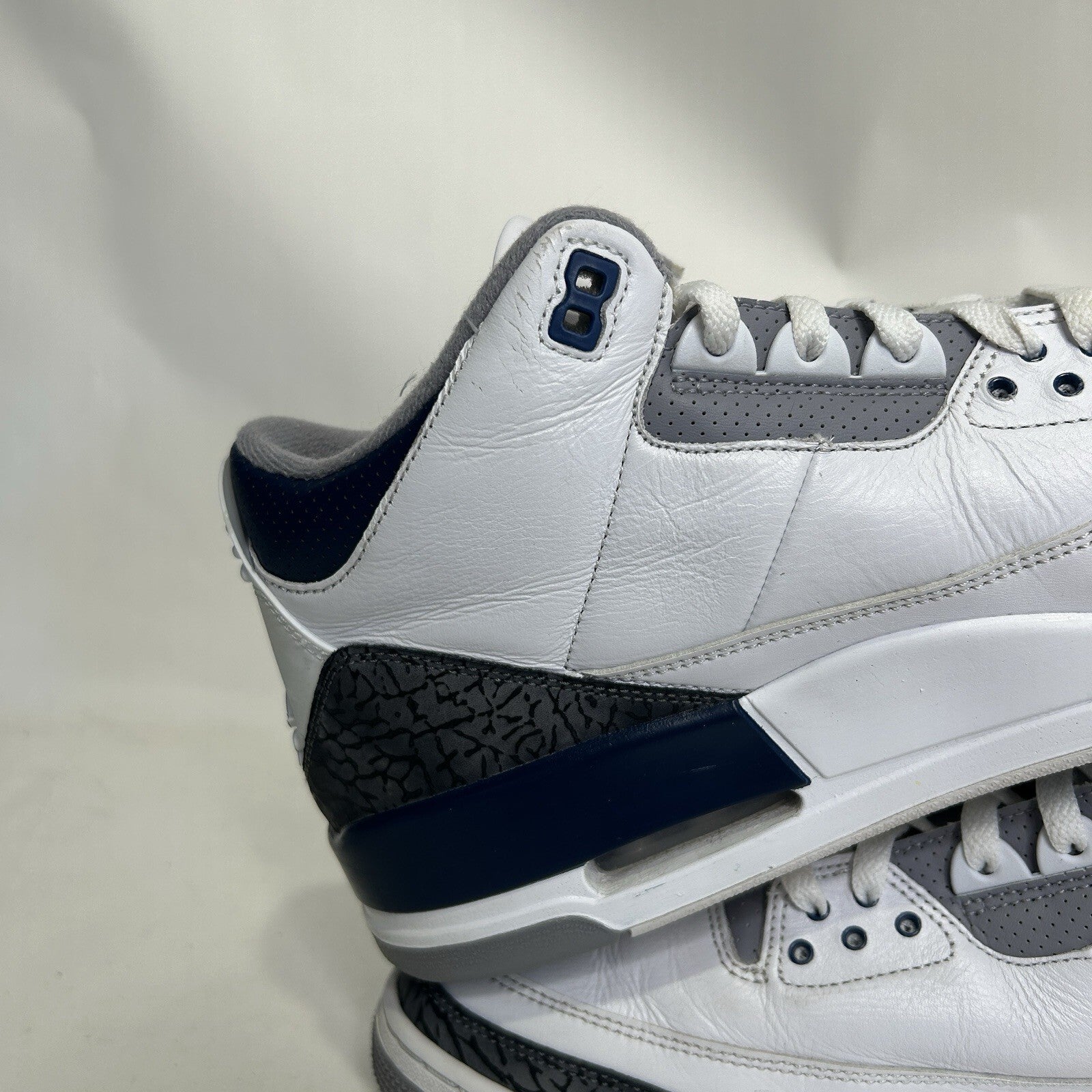 Nike Air Jordan 3 Retro “White Midnight Navy Cement Grey” CT8532-140 Men’s 13