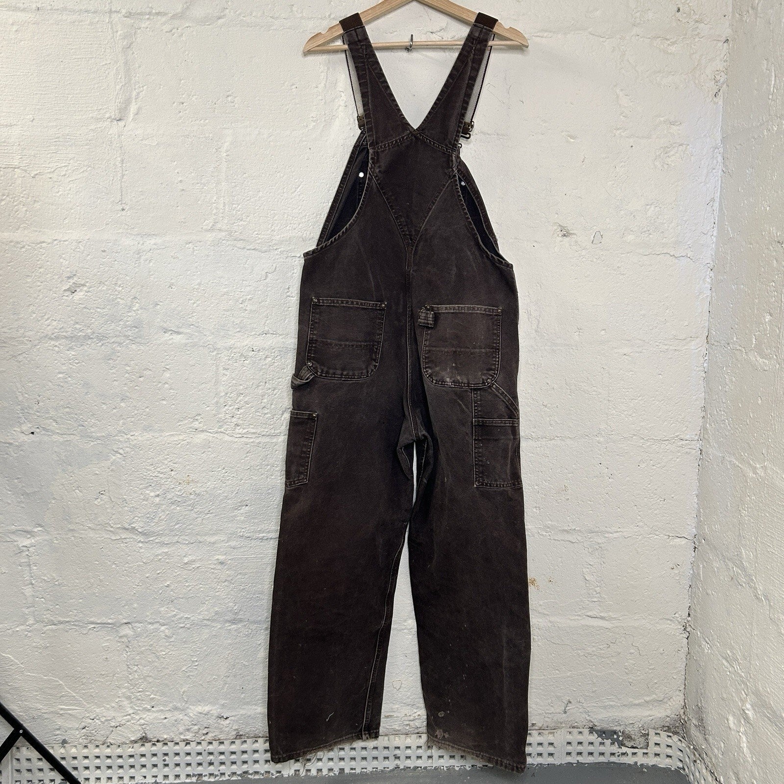 Vintage Carhartt Sandstone DoubleKnee Overalls “Dark Brown”