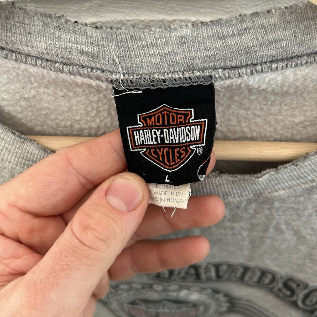 Vintage Harley-Davidson Crewneck Chains Sleeve-Hit “Grey”