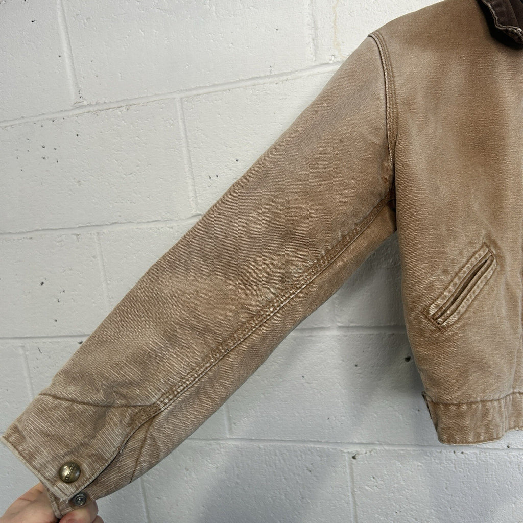 Y2K Carhartt Sherpa-Lined Detroit Jacket “Brown” YYJ97 BRN Youth L/Women’s XS